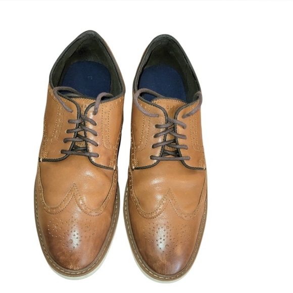Cole Haan Wingtip Go To Oxford British Tan Brown Dress Casual Work Loafer Men 11 - Picture 2 of 7